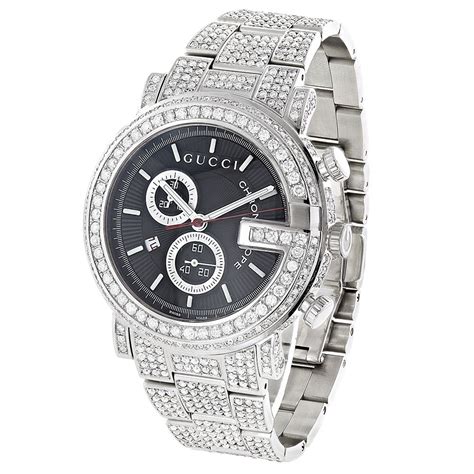 diamond gucci g watch|men's gucci watch diamond bezel.